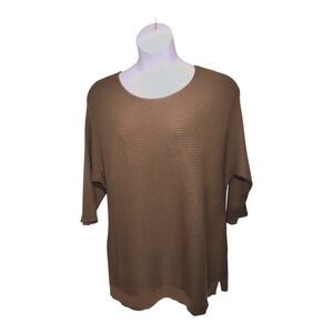 Chico's Sweater Shitake Ribbed Knit Size 3 (16)